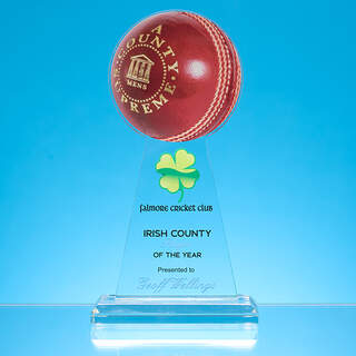 10cm Dia x 18cm x 12mm Clear Glass Ball Award
